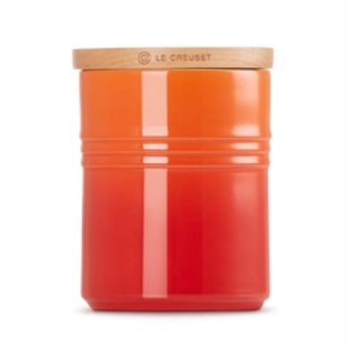 Le Creuset Pot De Conservation Céramique M 540 Ml Avec Couvercle Bois - Flint